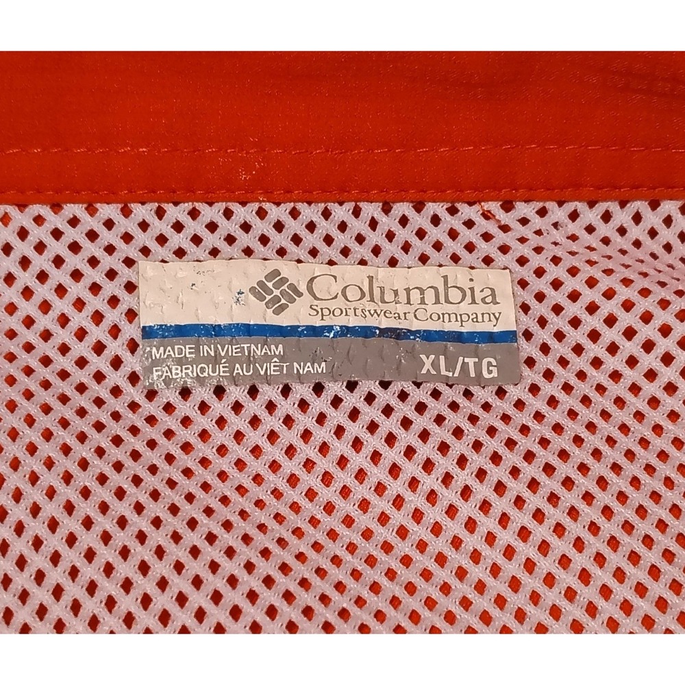 Columbia PFG Mens XL Orange Short Sleeve Fishing Shirt Omni-Shade Ripstop Vent - Picture 3 of 9